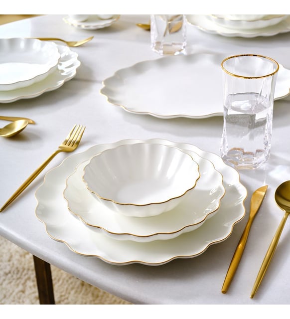 Karaca Fine Pearl Extra Shell 58 Parça 12 Kişilik Yemek Takımı Gold