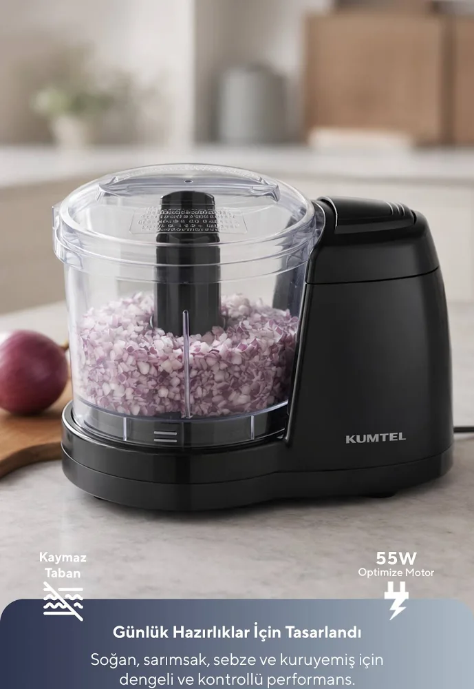 Kumtel 3 in 1 Mini Doğrayıcı 500 ml HCH-02